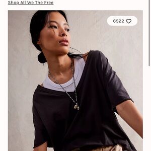 Free people V neck Nina tee. Never worn, or washed.